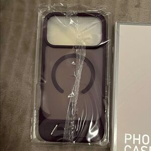 Elegant Purple Phone Case with Magnetic Ring 17 pro max